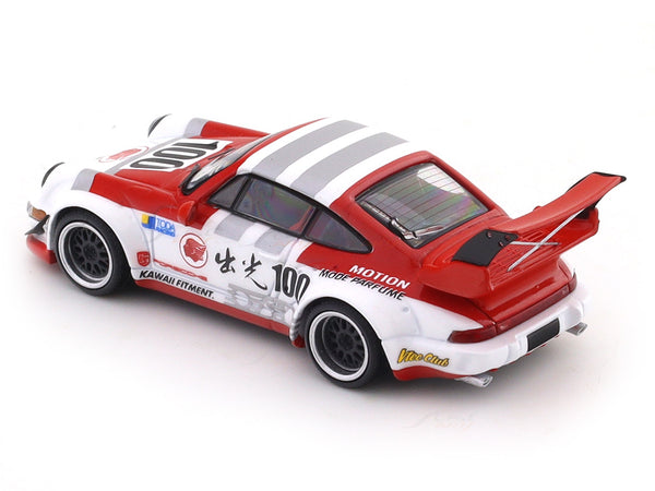 BSC 1:64 Porsche 911 (964) RWB Diecast Model Car – Liberty Walk Style Widebody Collectible with Display Case