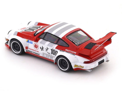 BSC 1:64 Porsche 911 (964) RWB Diecast Model Car – Liberty Walk Style Widebody Collectible with Display Case