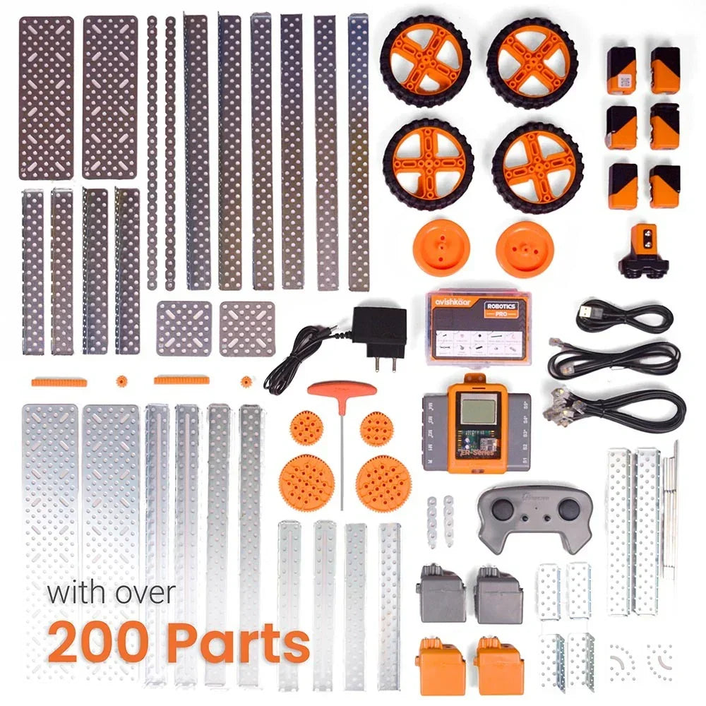 Avishkaar Robotics Pro Kit | 200-in-1 Advanced STEM & Coding Kit for Ages 12+