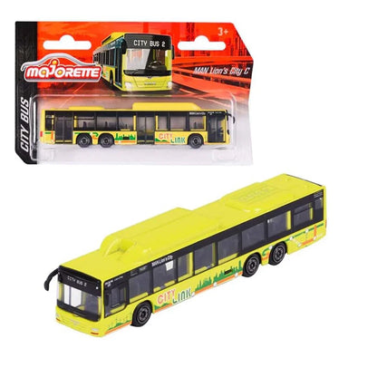 Majorette City Bus Toy – Single Pack Freewheel Bus with Metal Suspension (13 cm) - Jaiman Toys