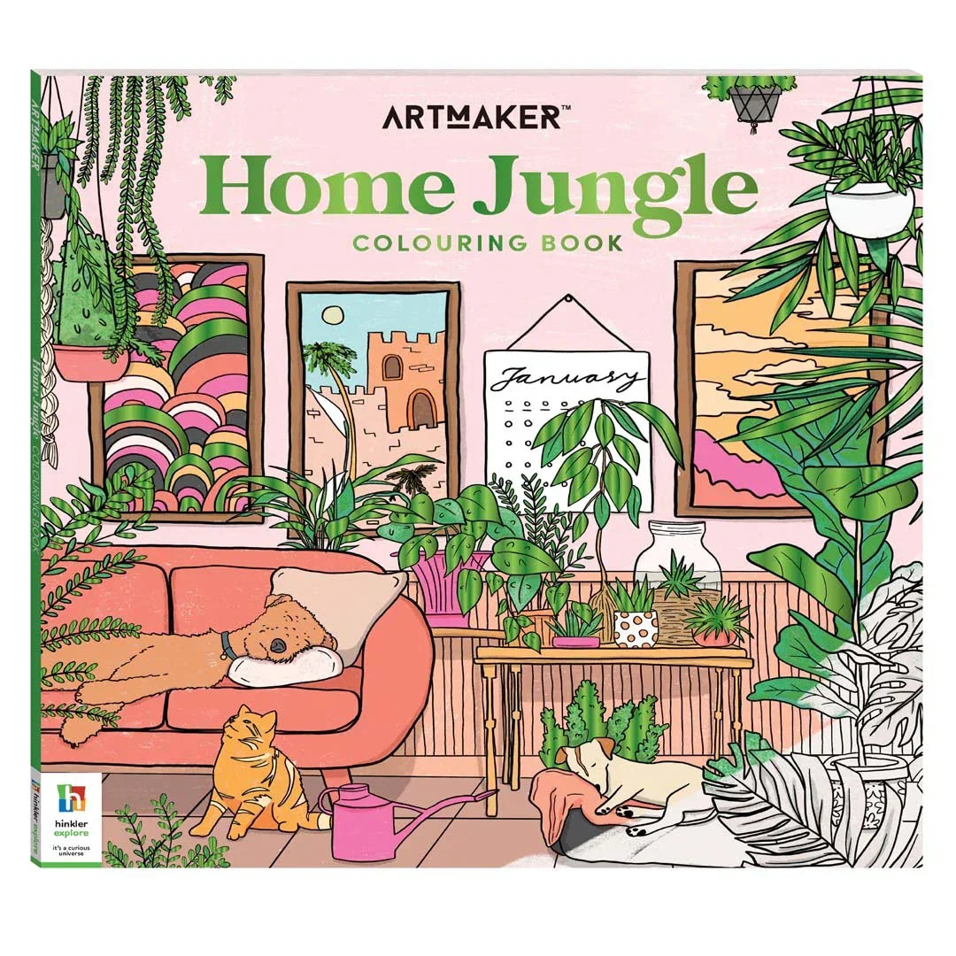 Art Maker Home Jungle Colouring Book - Jaiman Toys