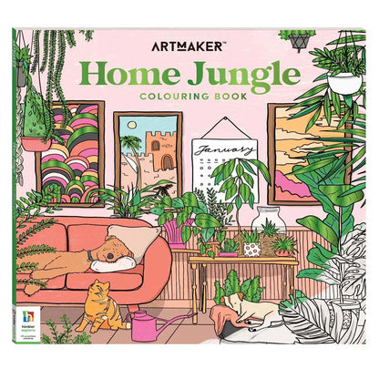 Art Maker Home Jungle Colouring Book - Jaiman Toys