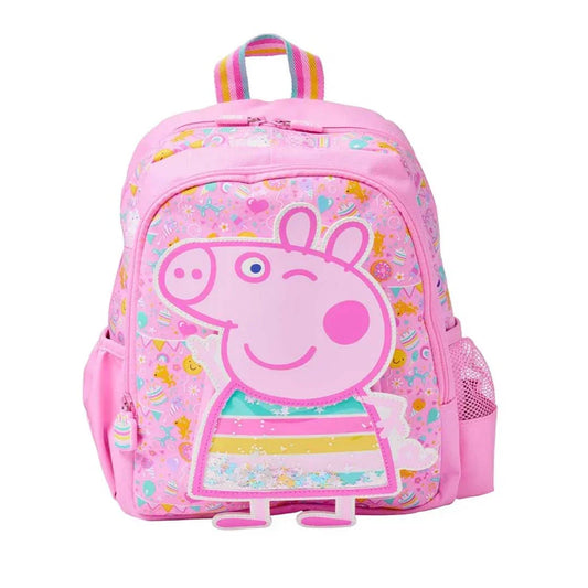 Smiggle School Bags: Peppa Pig Junior Character Backpack-Pink - Jaiman Toys