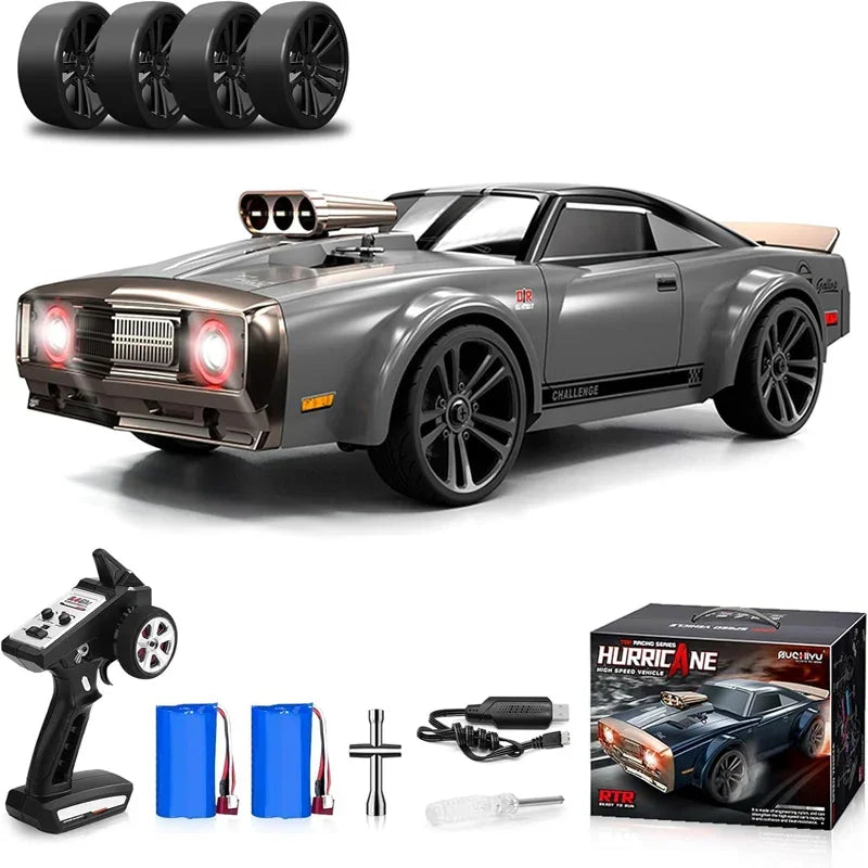 SCY 16303 Hurricane RC Car – 4WD 1/16 Scale High-Speed Drift Racing Car (Silver) | Up to 50 km/h | Electric Remote Control Off-Road Vehicle for Kids & Hobbyists