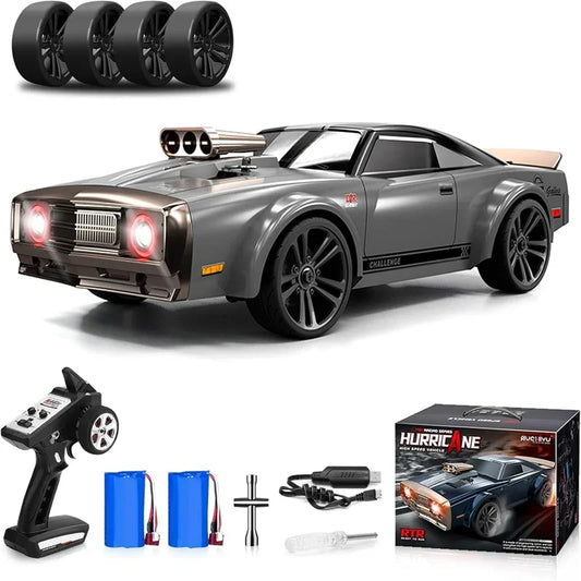 SCY 16303 Hurricane RC Car – 4WD 1/16 Scale High-Speed Drift Racing Car (Silver) | Up to 50 km/h | Electric Remote Control Off-Road Vehicle for Kids & Hobbyists