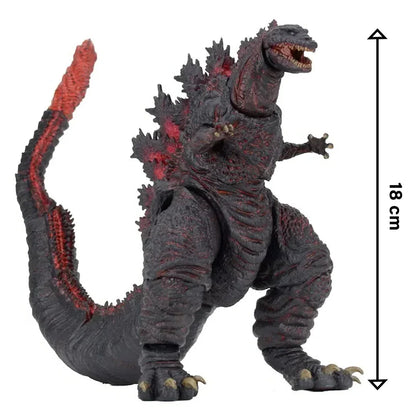 18 cm Godzilla action figure with textured black and red details, collectible toy