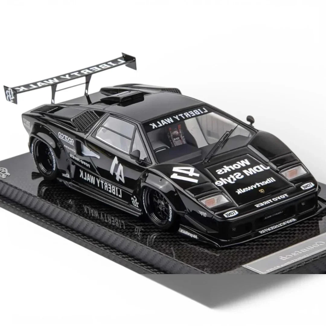 Vision64 1:64 Lamborghini Countach LBWK Liberty Walk White Diecast Scale Model Car