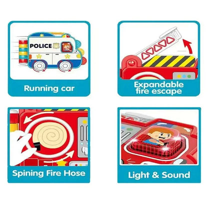 Beep Car Book Infant Toy – Light & Sound Educational Baby Toy | Interactive Soft Book for Toddlers - Jaiman Toys