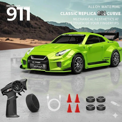 Hstar 1:43 RC Drift Car 2.4GHz 4WD Alloy 20 km/h High-Speed RC Racing Car with Gyro