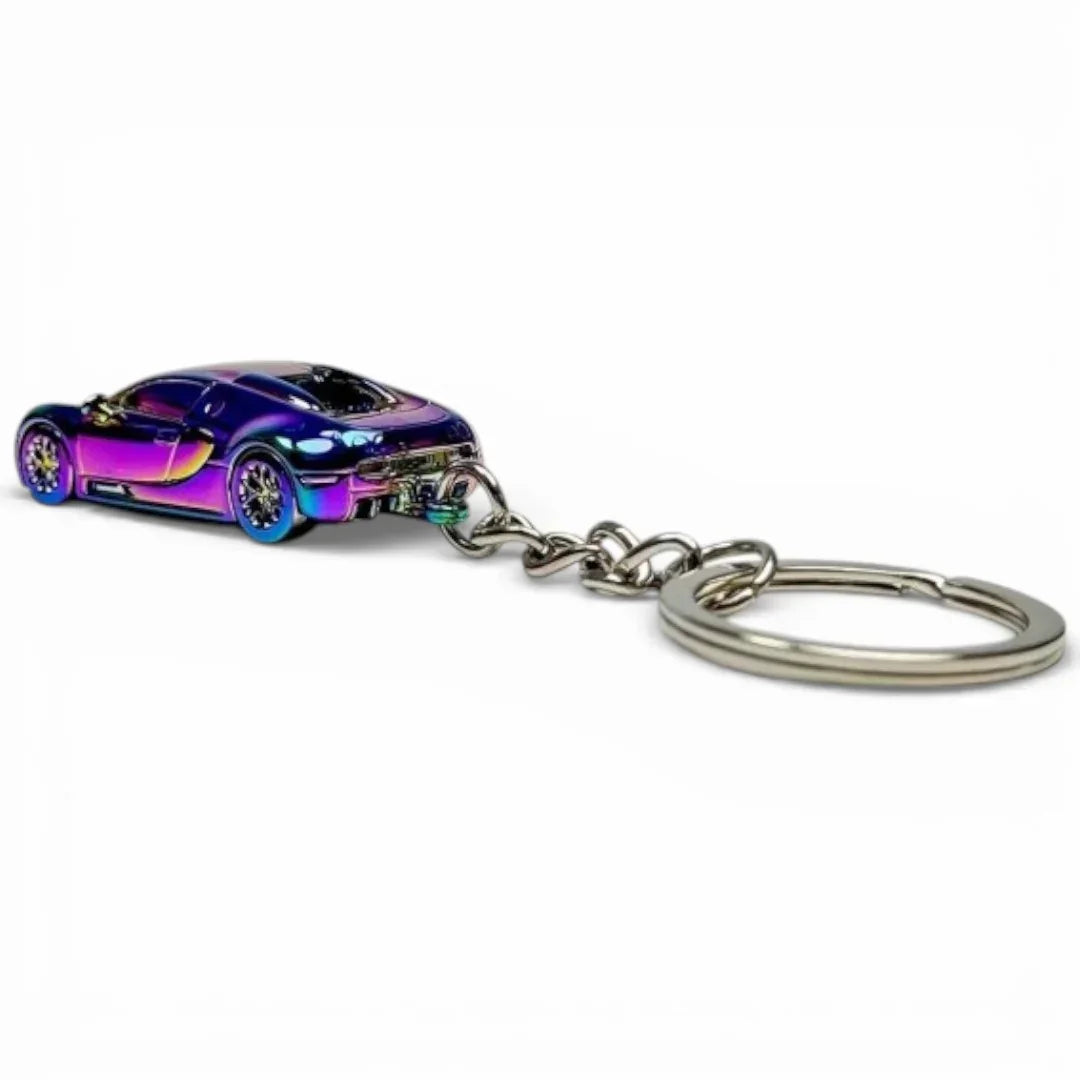 Seeker 1:87 Bugatti Veyron Super Sport Diecast Car Keychain – Metal Miniature Collectible Key Ring