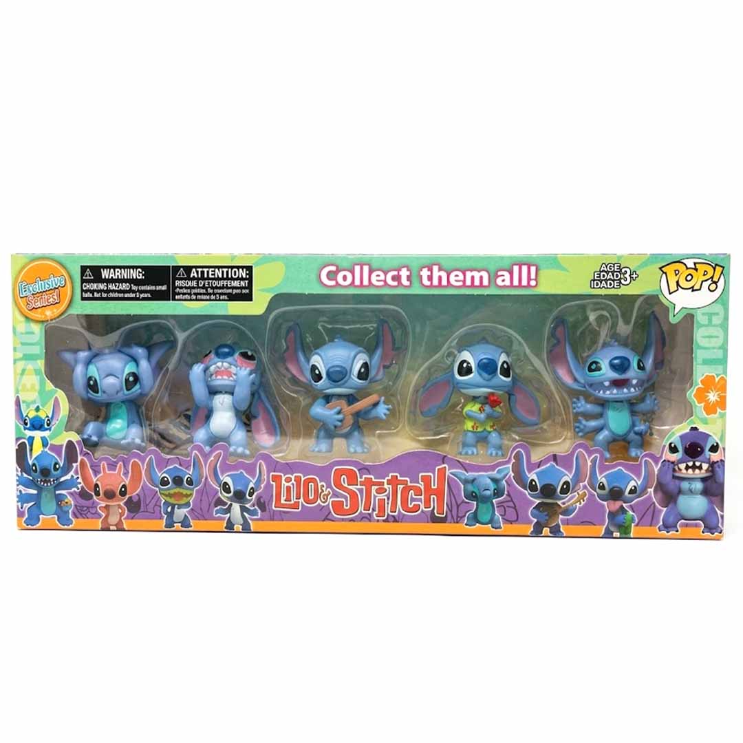 Disney Lilo & Stitch 5-Piece Mini Figure Gift Set 6cm | Collectible Stitch Character Figures for Kids 3+