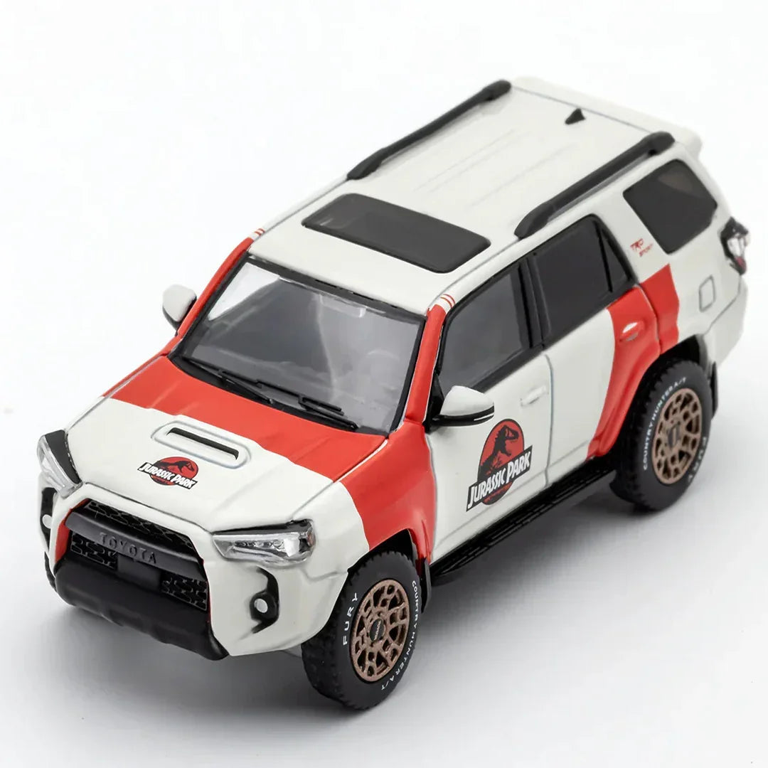 GCD Toyota 4Runner TRD PRO Jurassic Park Edition Diecast Car 1:64 Scale – Off-Road SUV Collector Model with Display Box