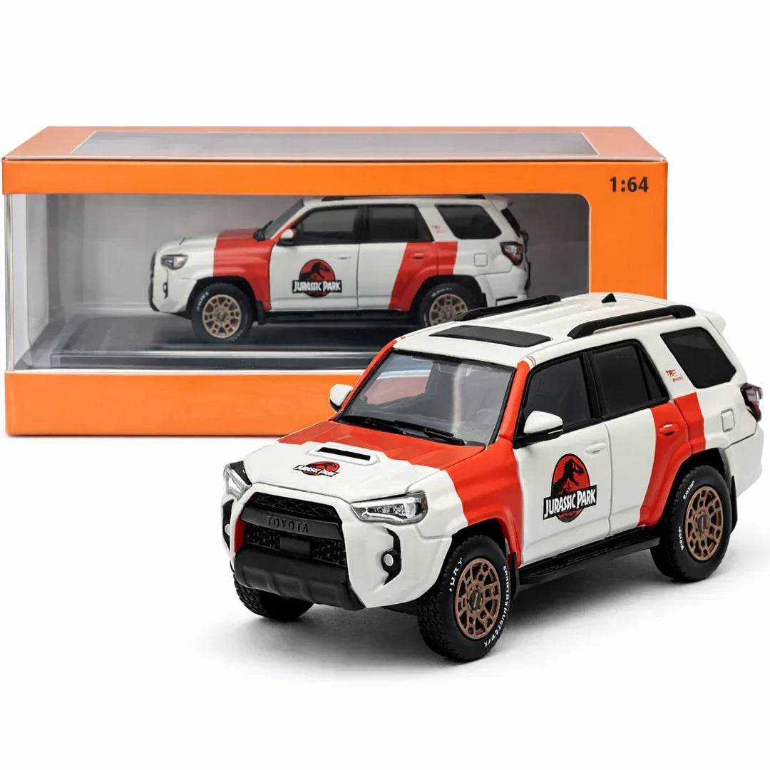 GCD Toyota 4Runner TRD PRO Jurassic Park Edition Diecast Car 1:64 Scale – Off-Road SUV Collector Model with Display Box