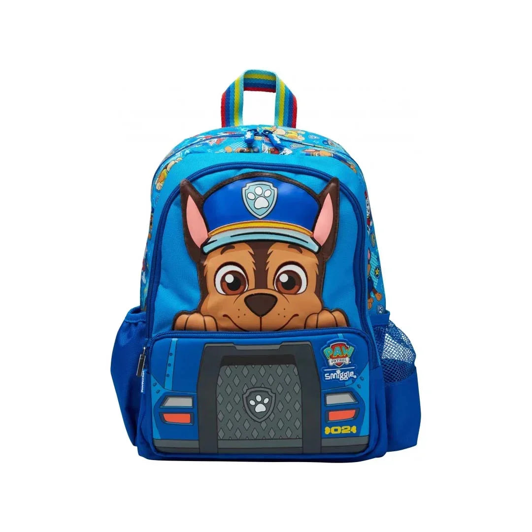 Smiggle School Bags Paw Patrol Junior Chase Backpack (38cm) – Fun & Functional for Kids - Jaiman Toys