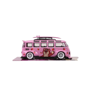 1:64 Volkswagen Bus T1 Strawberry Bear/Astro Boy Simulation Alloy Car Model - Jaiman Toys