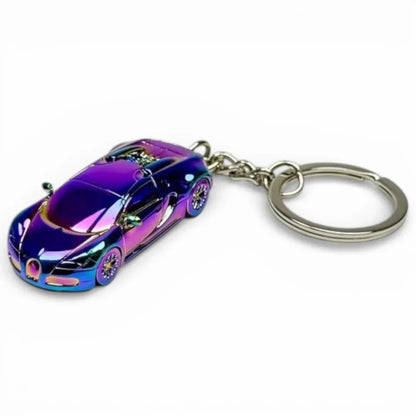 Seeker 1:87 Bugatti Veyron Super Sport Diecast Car Keychain – Metal Miniature Collectible Key Ring