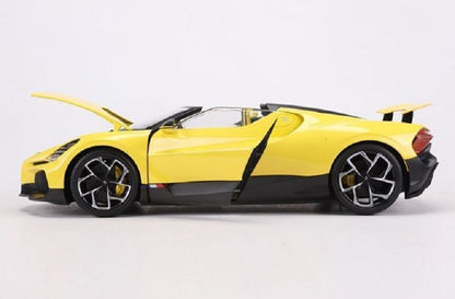 Bburago Bugatti Mistral 1:18 Die-Cast Model Car | Yellow Roadster | Premium Collector's Edition