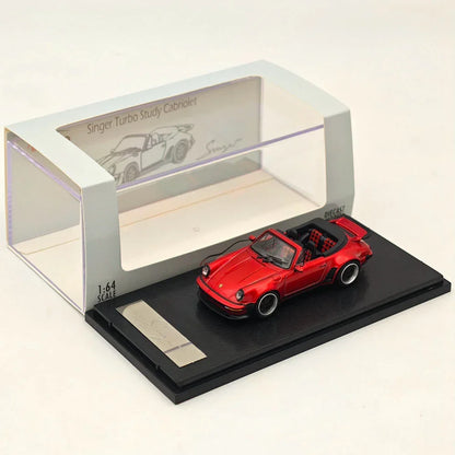 Rhino Model 1:64 Scale Singer 930 Turbo Study Cabriolet Convertible – Red Diecast Car Model - Jaiman Toys