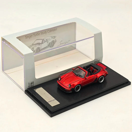 Rhino Model 1:64 Scale Singer 930 Turbo Study Cabriolet Convertible – Red Diecast Car Model - Jaiman Toys
