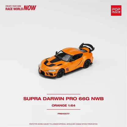 POPRACE 1/64 DARWIN PRO 66G NWB SUPRA ORANGE - Jaiman Toys