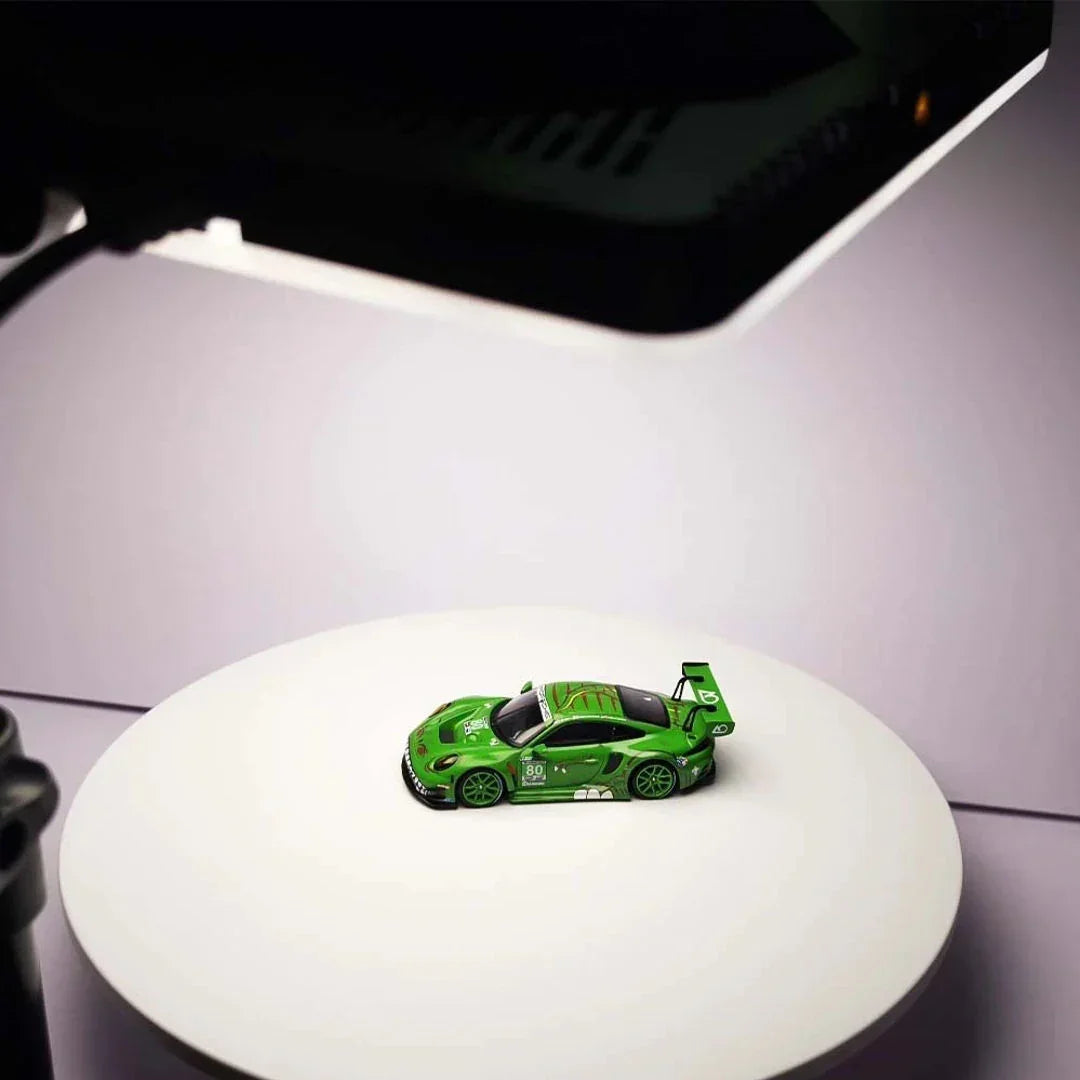 STAR RACE 1:64 Porsche 911 GT3 RS Diecast Car Model – Green T-Rex Racing Livery | Premium Collector Edition