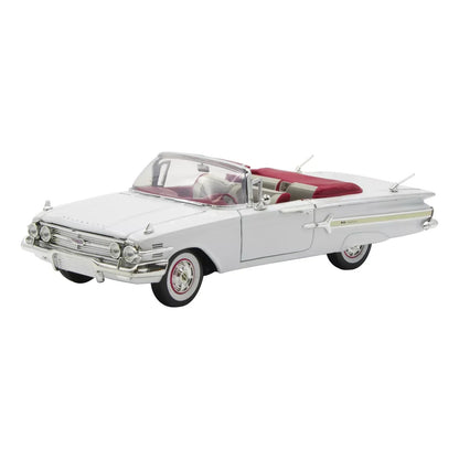 1960 Chevy Impala Convertible White 1:18 Diecast Car Model - Jaiman Toys