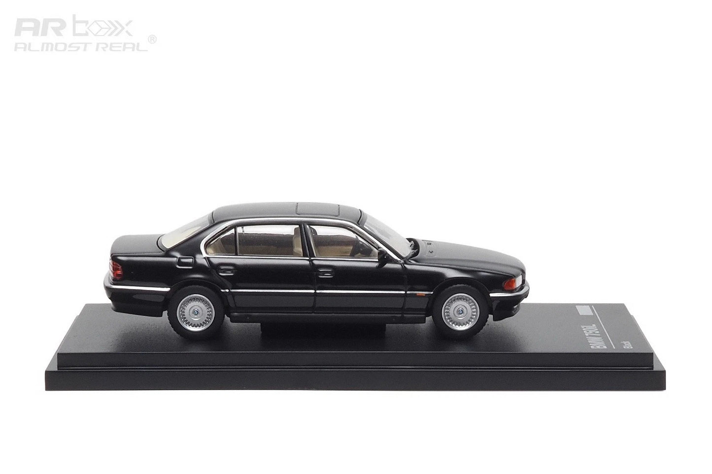 Almost Real AR Box 1:64 BMW 750iL (E38) Black Die-Cast Model Car | Premium Luxury Sedan Collectible