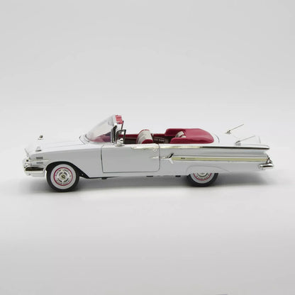 1960 Chevy Impala Convertible White 1:18 Diecast Car Model - Jaiman Toys