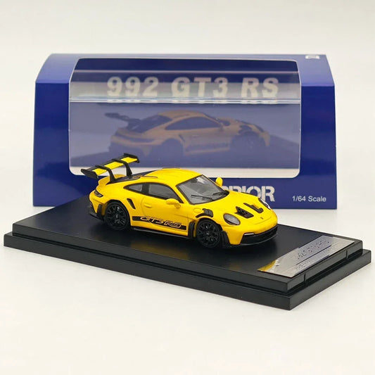 Street Warrior Porsche 992 GT3 RS 1/64 Diecast Yellow Car Model - Jaiman Toys