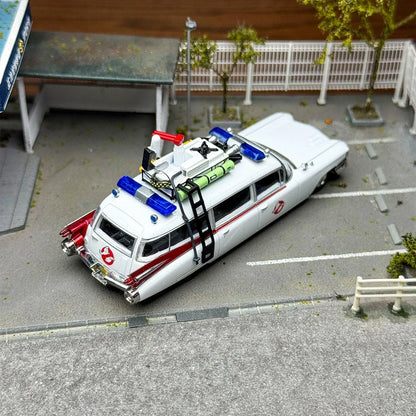 YS Model 1:64  Cadillac Miller-Meteor ECTO-1 – Ghostbusters Diecast Car
