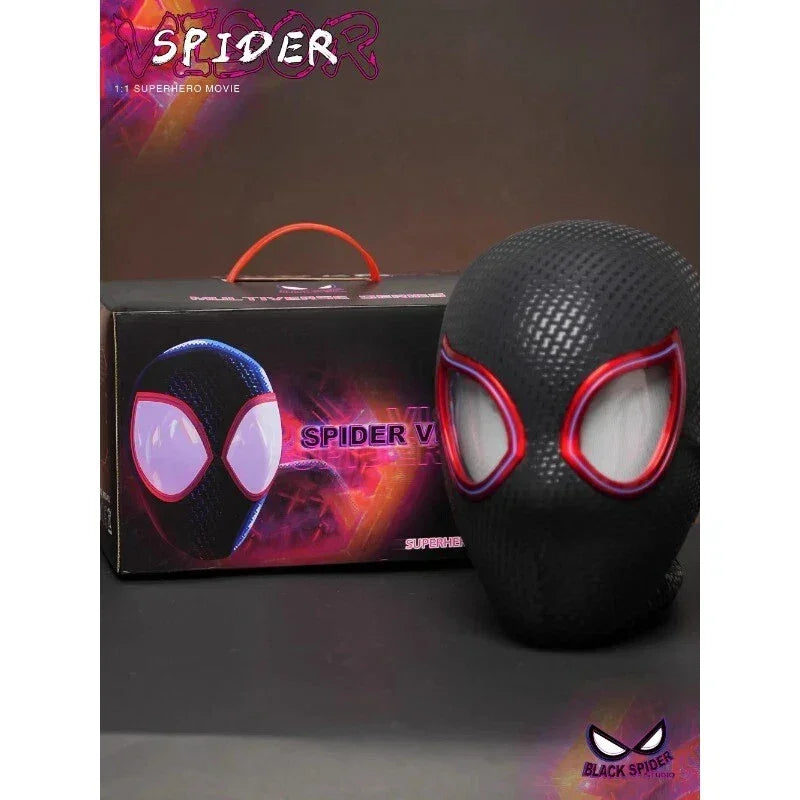 Miles Morales Spider-Man Mask – Electric Blinking Eyes & Movable Cosplay Prop - Jaiman Toys