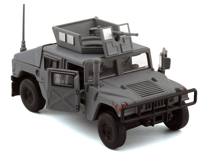 BM Creations 1:64 HUMVEE 4-CT Military Vehicle Matte Gray Diecast Model | Opening Doors | 64B0461