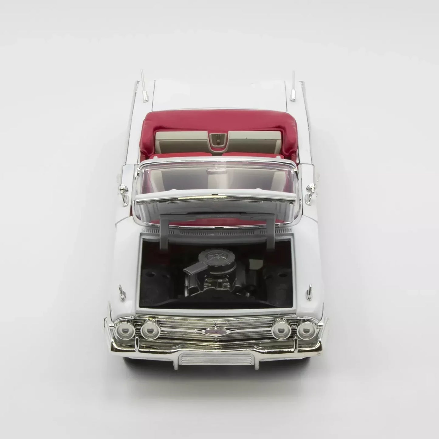 1960 Chevy Impala Convertible White 1:18 Diecast Car Model - Jaiman Toys