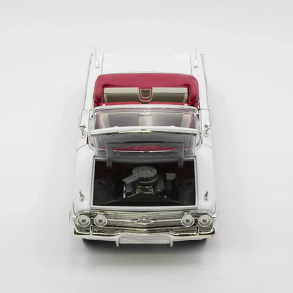 1960 Chevy Impala Convertible White 1:18 Diecast Car Model - Jaiman Toys