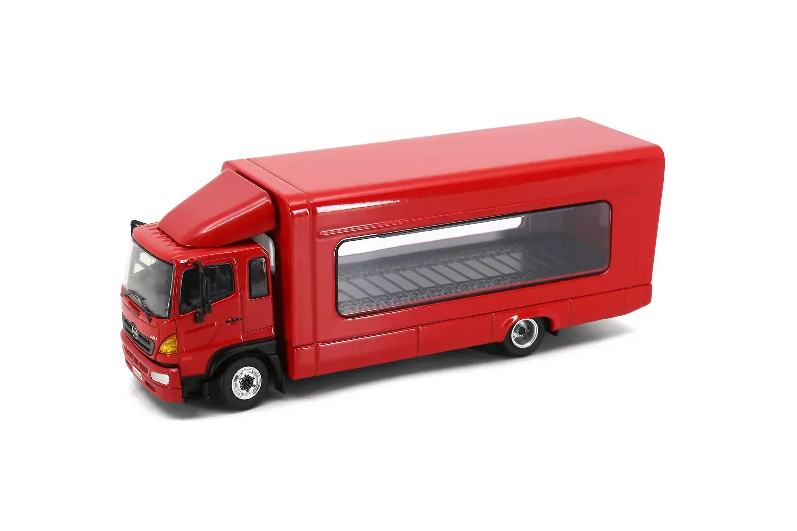 UNIQUE MODEL - Tiny City Die-cast Model Car - HINO500 Covered Vehicle Transporter (Red) - Jaiman Toys