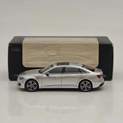 VAV 1:64 Audi A6L Diecast Model Car – Silver | Premium Alloy Collectible Miniature Sedan Toy Car