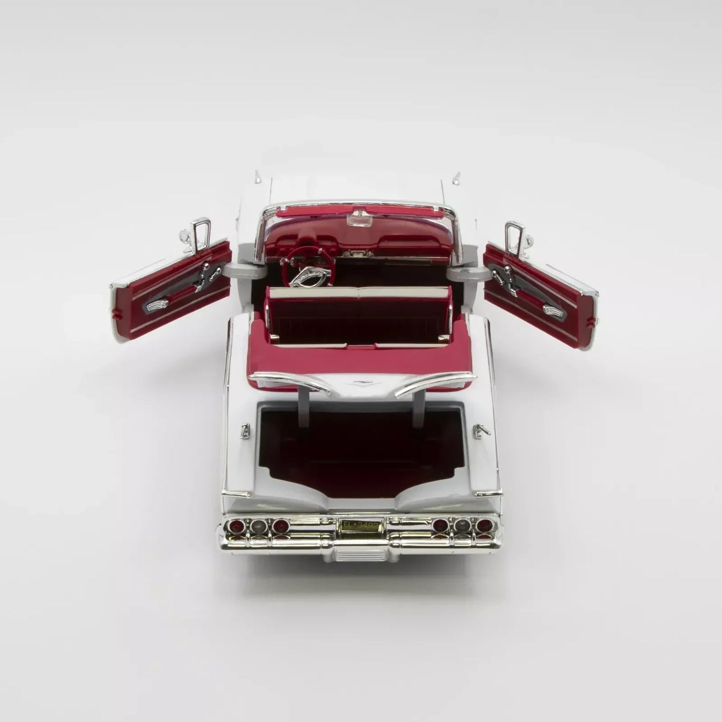 1960 Chevy Impala Convertible White 1:18 Diecast Car Model - Jaiman Toys