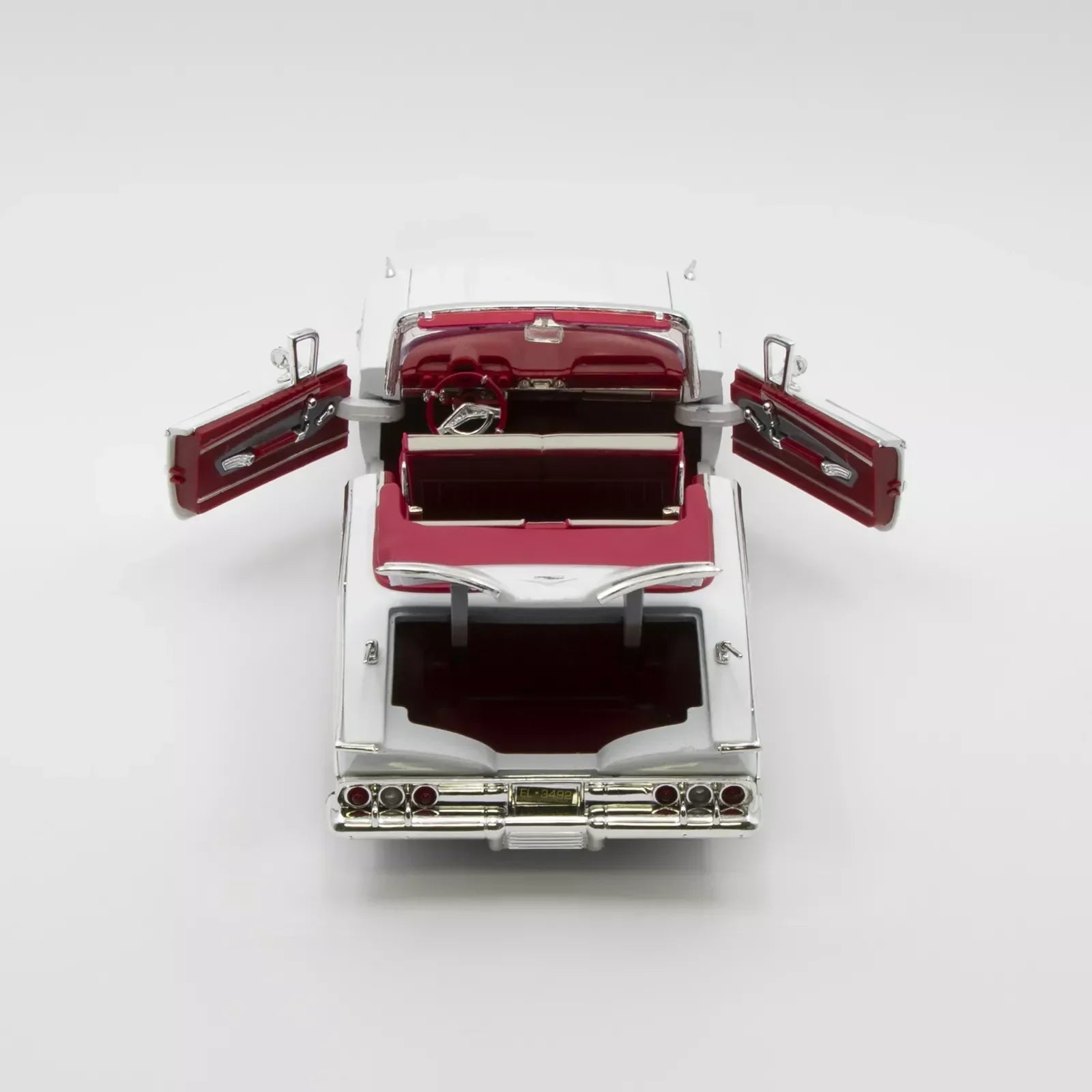1960 Chevy Impala Convertible White 1:18 Diecast Car Model - Jaiman Toys
