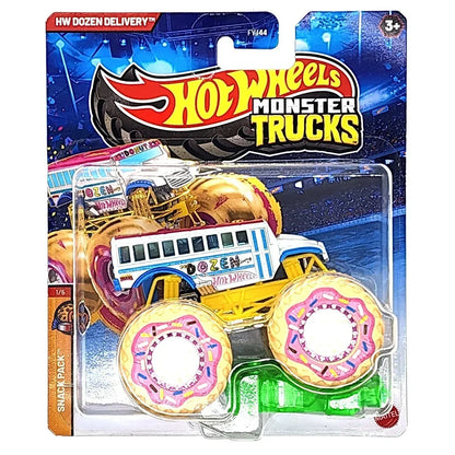 Hot Wheels Monster Trucks Dozen Delivery Die-Cast Monster Truck | Oversized Donut Wheels | 1:64 Scale Collectible Toy Vehicle for Kids & Collectors | Mattel