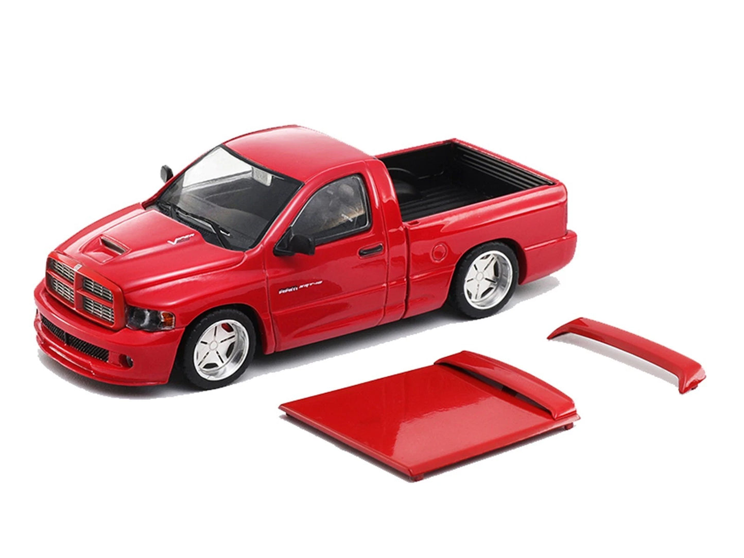 Shoom64 Models 1:64 Dodge Ram SRT-10 Pickup Truck Diecast Model Car | Red & Silver Colour Variants