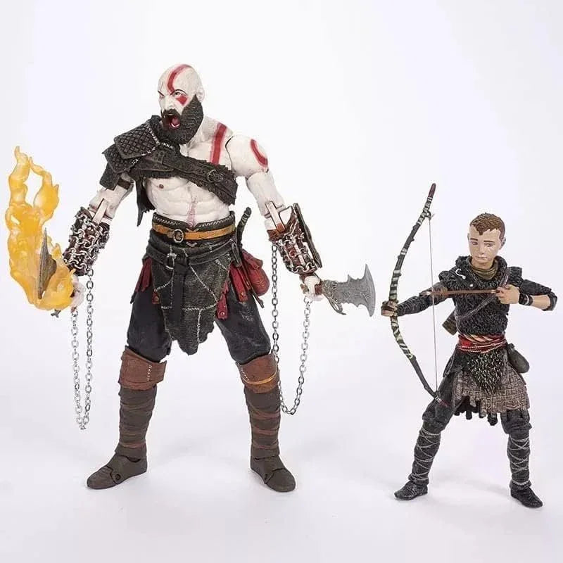NECA God of War Classic Game Kratos Atreus Ghost of Sparta Action Figure with Ax Sword - Jaiman Toys