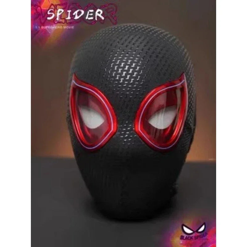 Miles Morales Spider-Man Mask – Electric Blinking Eyes & Movable Cosplay Prop - Jaiman Toys