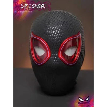Miles Morales Spider-Man Mask – Electric Blinking Eyes & Movable Cosplay Prop - Jaiman Toys
