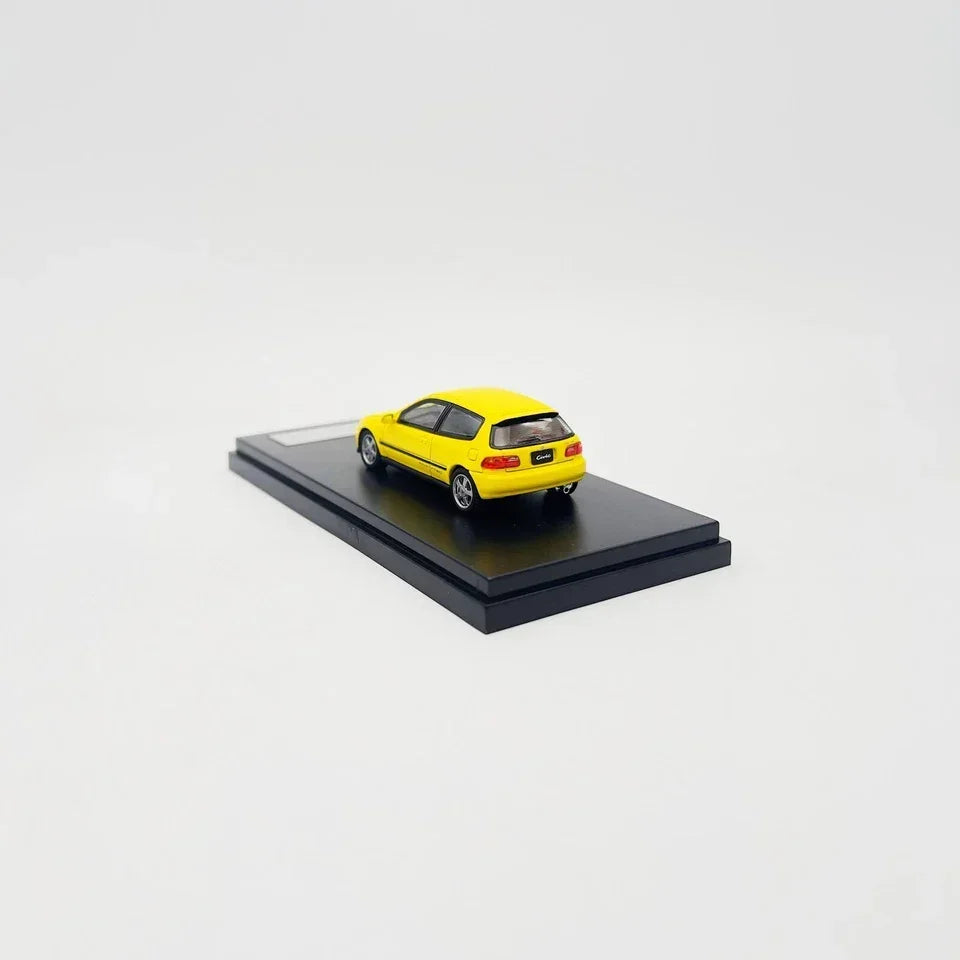 LCD Models 1:64 Honda Civic EG6 – Yellow | Premium Diecast Metal Car Model | Collectible Scale Model