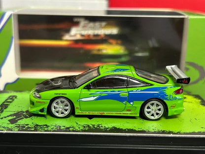 Transcend 1:64 Mitsubishi Green 1995 Eclipse Diecast Model Car - Jaiman Toys