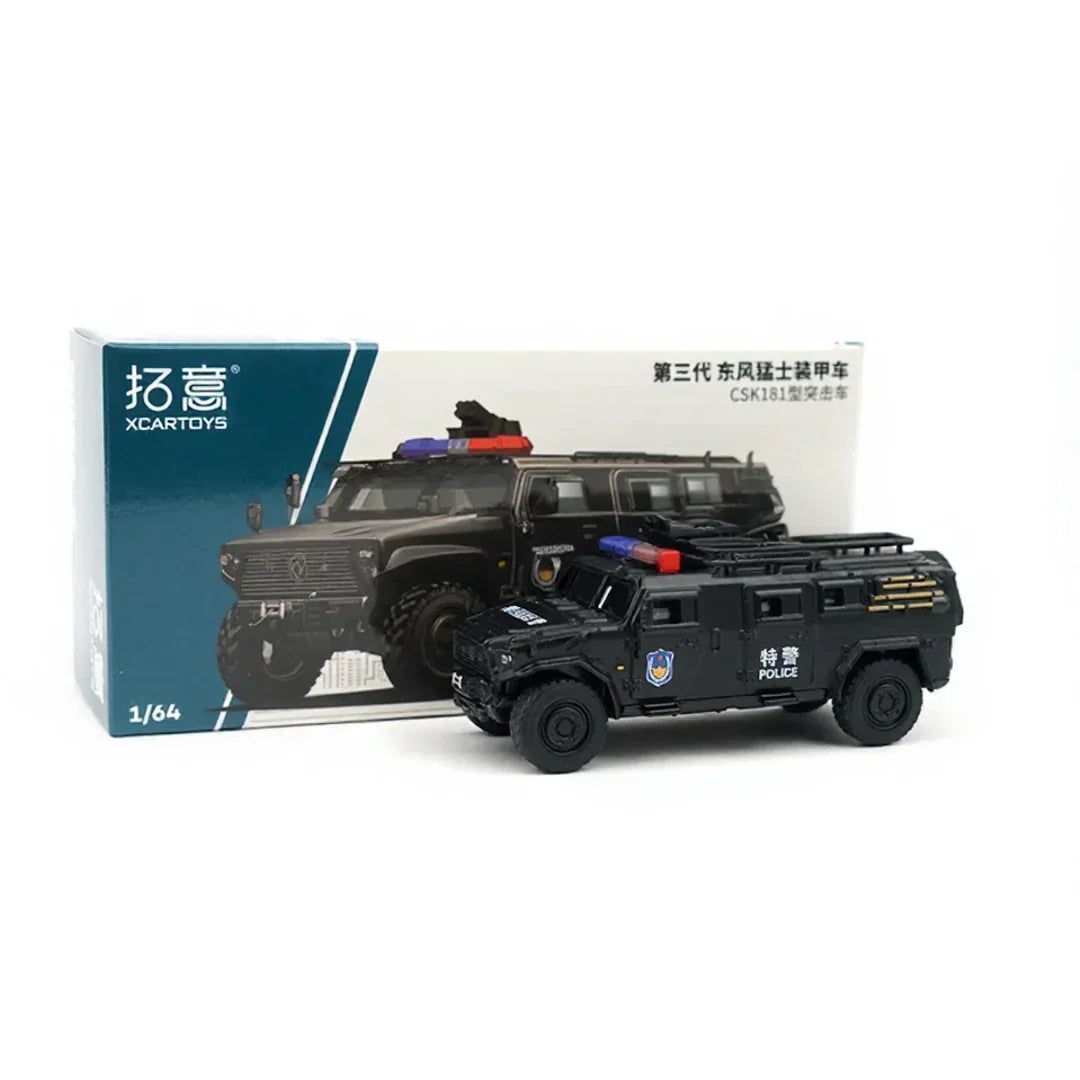XCARTOYS 1:64 Military Warriors Police CSK181 Armored Die-Cast Metal Vehicle
