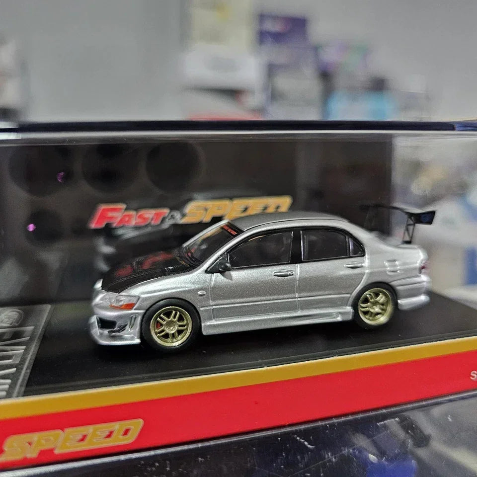 1/64 Fast & Speed Lancer EVO VII Silver Diecast Car Model - Jaiman Toys