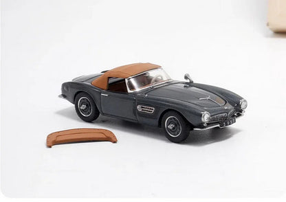 GFCC 1:64 BMW 1957-507 Soft Top Roadster Convertible Classic Model Diecast Collect Car-Grey - Jaiman Toys