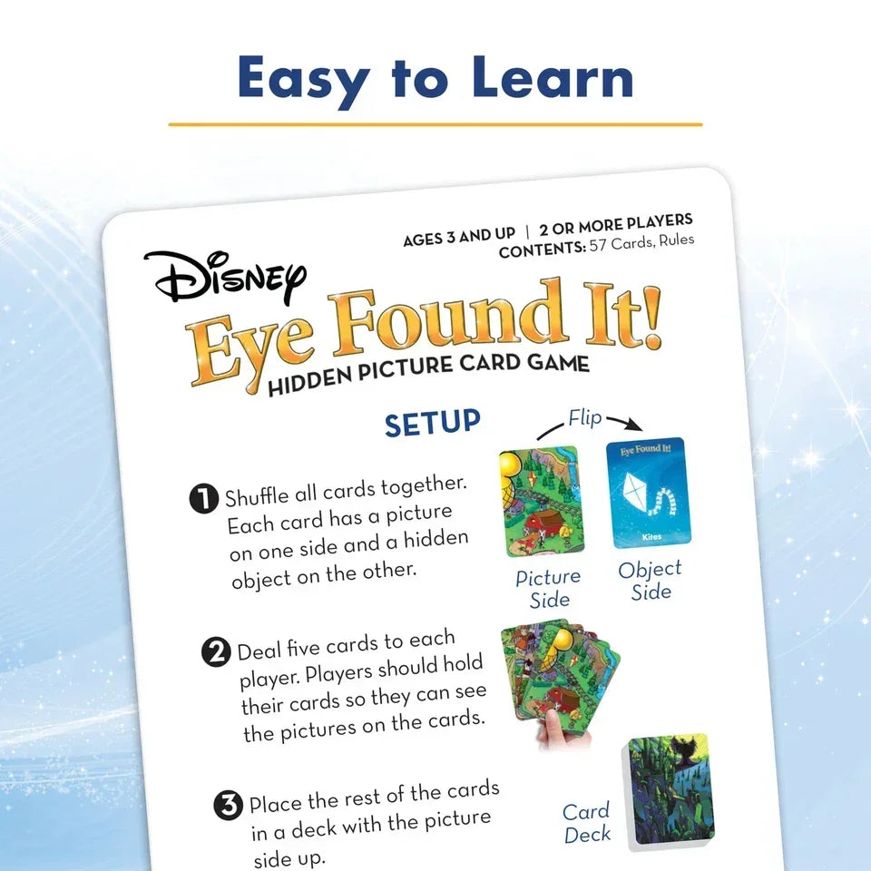 World of Disney Eye Found It Card Game – Fun Hidden Picture Game for Kids & Families - Jaiman Toys