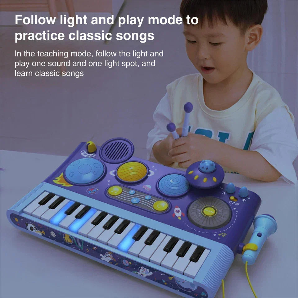 Early Learning Piano Keyboard Toy Infant Toys – Electronic Music Set with Microphone, Lights & Educational Modes for Kids & Toddlers - Jaiman Toys